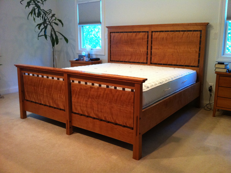 King sized bed in cherry